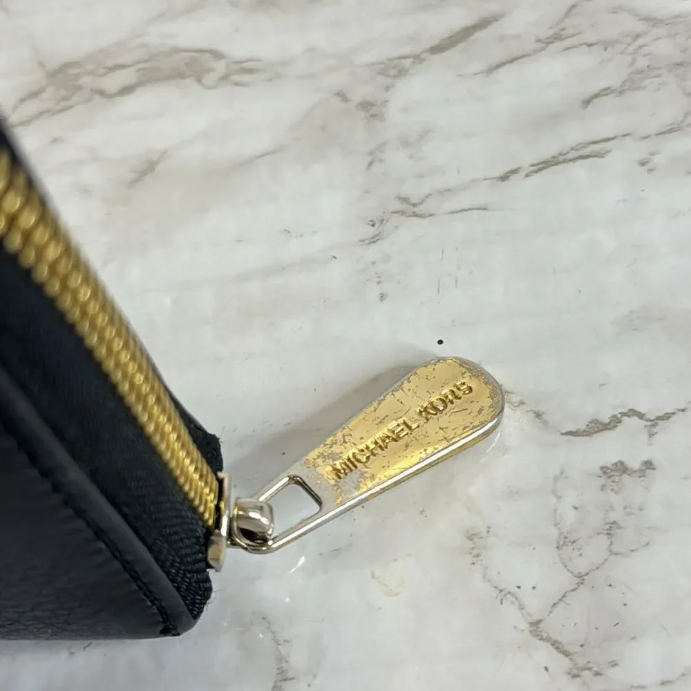 Michael‎ Kors Black Continental Zip Leather Wallet